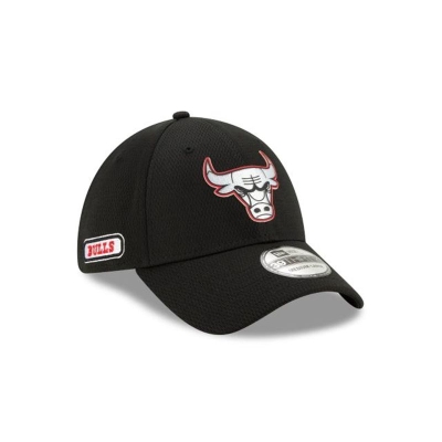 Chicago Bulls Gorra | New Era NBA Authentics Half Series 39thirty Stretch Fit Cap Mexico - Negros